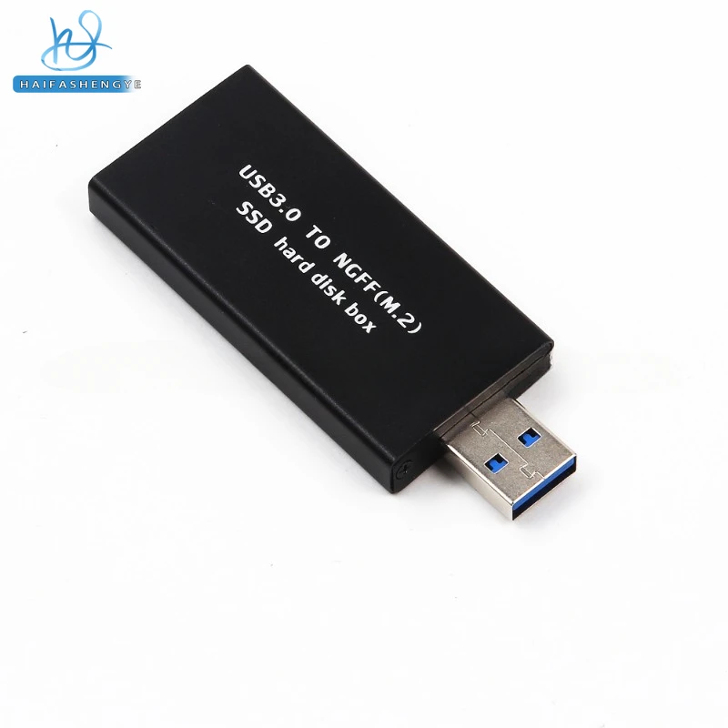 모든 알루미늄 합금 2242 솔리드 스테이트 모바일 하드 드라이브 박스, USB 드라이브 유형, ASM1153E SSD M.2 NGFF to USB3.0