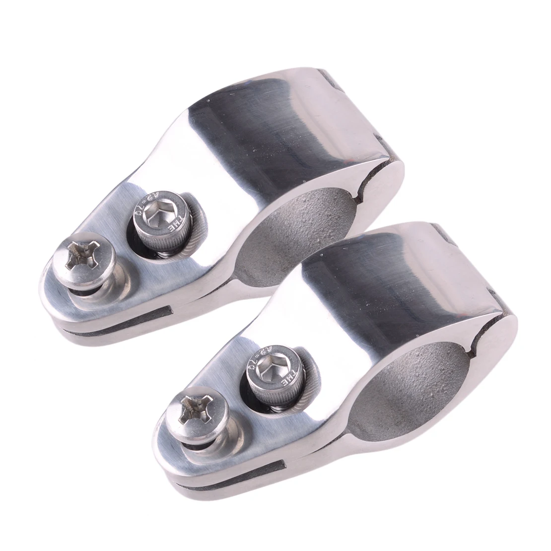 

2Pcs 1" 25mm Silver Stainless Steel Boat Yacht Bimini Top Fitting Hinged Jaw Slide Marine Hardware Durable