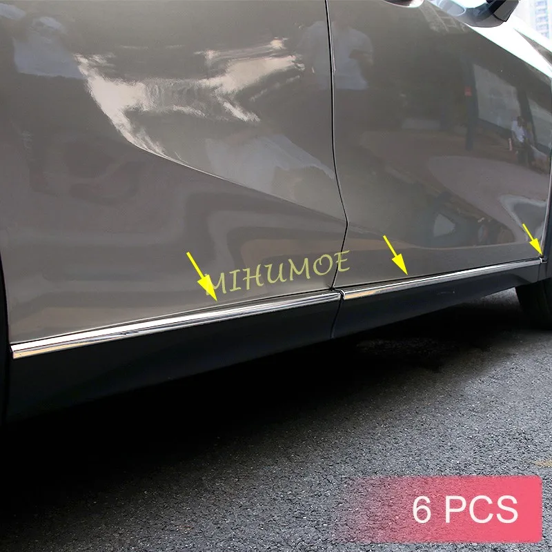 

Stainless Steel Door Body Side Molding Strips Trims For 2019-2022 Lexus UX200 UX250h UX300e