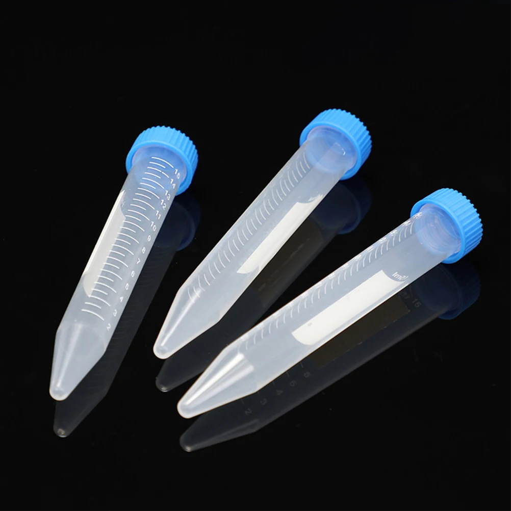 30pcs Centrifuge Tube 15ml Test Tube With Screw Caps Atomization Supply