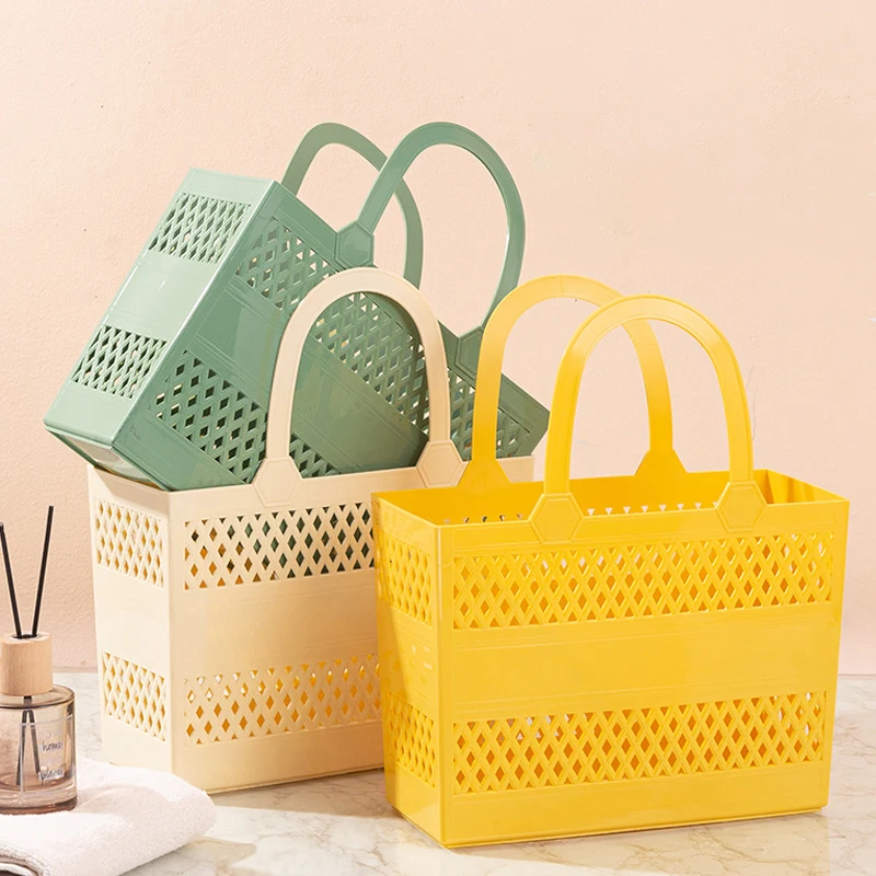Portable Shower Caddy Basket Plastic Wash Bath Basket Organizer Storage Tote with Handles Toiletry for Bathroom Dorm Room