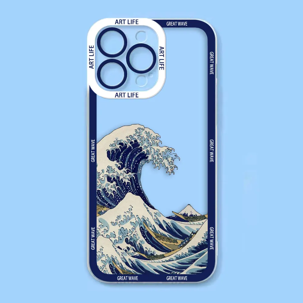 The Great Wave Kanagawa Clear Phone Case