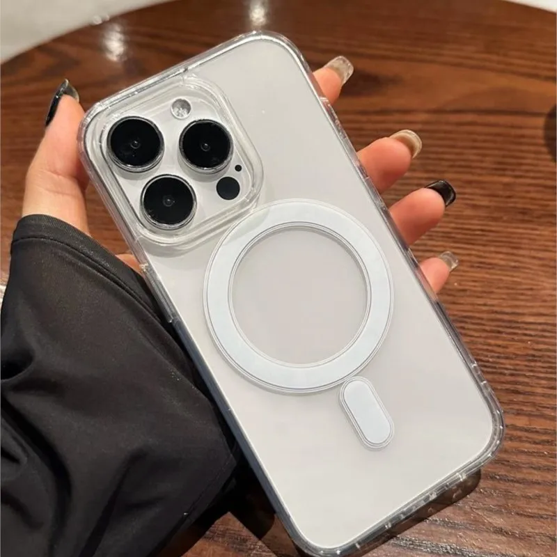 BRELIE InvisiCase Magnetica Per IPhone 16 - Privacy 9H, Ricarica MagSafe, Trasparente - 4
