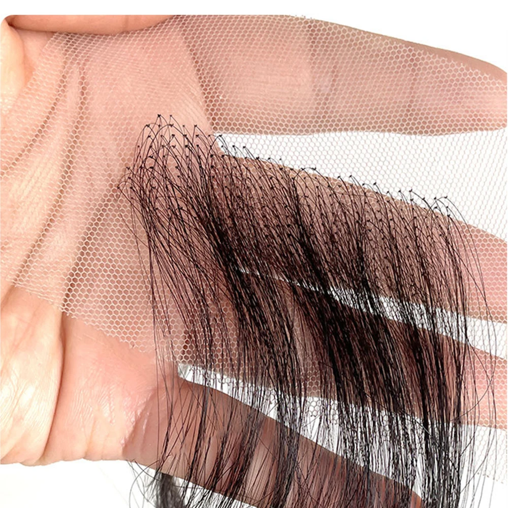 Edges Hair Top Swiss HD Lace Baby Hair Stripes Reusable Invisible Lace  Hairline Real Human Hair For Women Black Color