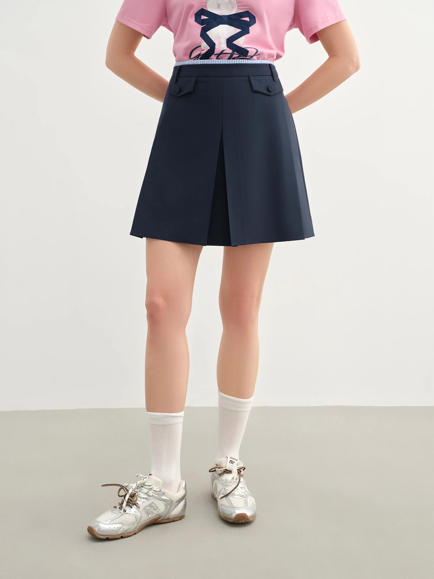 DUSHU Plus-size Women 2025 Summer New Empire Waistline