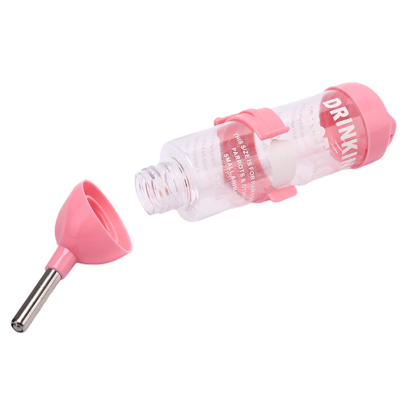 Plastic Hamster Drinker Water Bottle Dispenser Feeder Hanging Pet Dog Guinea Pig Squirrel Rabbit Drinking Head Pipe Fountain