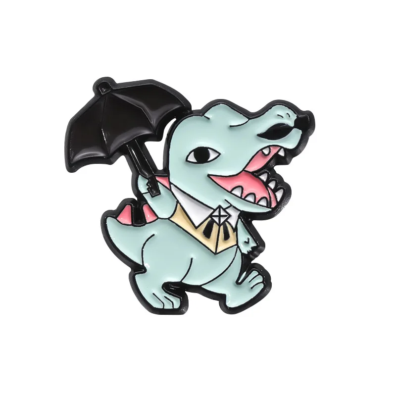 Classic Cartoon Animal Brooch Pins Cute Dinosaur Frog Turtle And Bear Badge Enamel Brooches Jewelry Cosplay Gift For Friends
