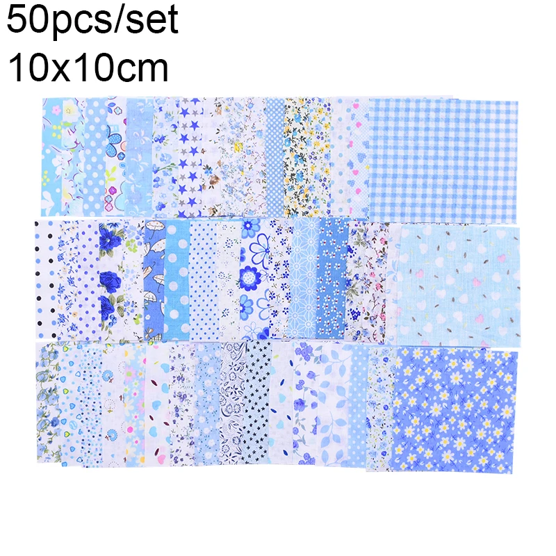 50pcs 10x10cm Blue