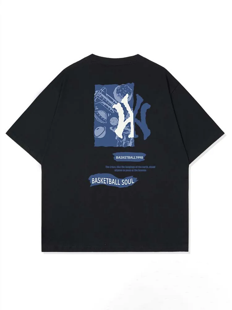 

Fashion Brand T-shirt 2023 Summer New Cotton High-quality Printed Men's T-shirt Street Casual Unisex Short Sleeve Free Shipping