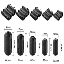 Ferrite Core Cord Ring Choke Bead RFI EMI Noise Suppressor Filter for PowerUSB Antenna HDMI-compatible AudioCable 3.5/5/7/9/13mm
