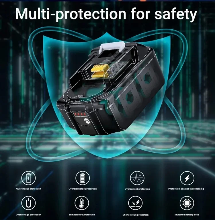 18V Battery For Makita 18 V Power Tools Replacement Accessories BL1860 BL1830 Li-ion Rechargeable batteries Pack charger