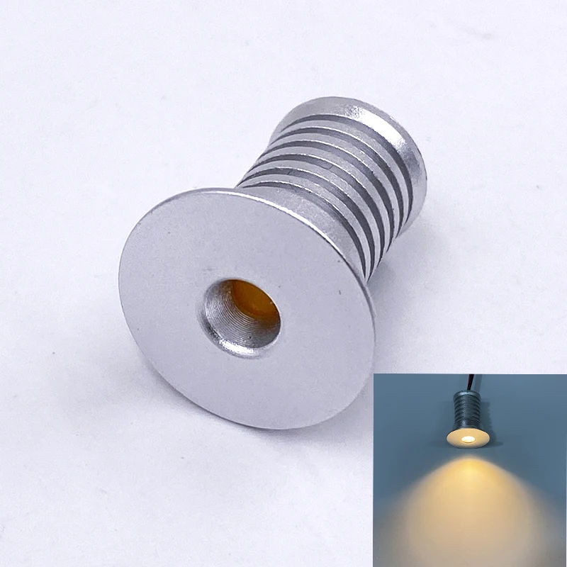 Description Picture 6 of itemRoom Decor Spotlight 1W 0.5W Mini Led Spotlight 12V Dimmable 13Mm Recessed recess Showcase Display Lighting Camping Car Light