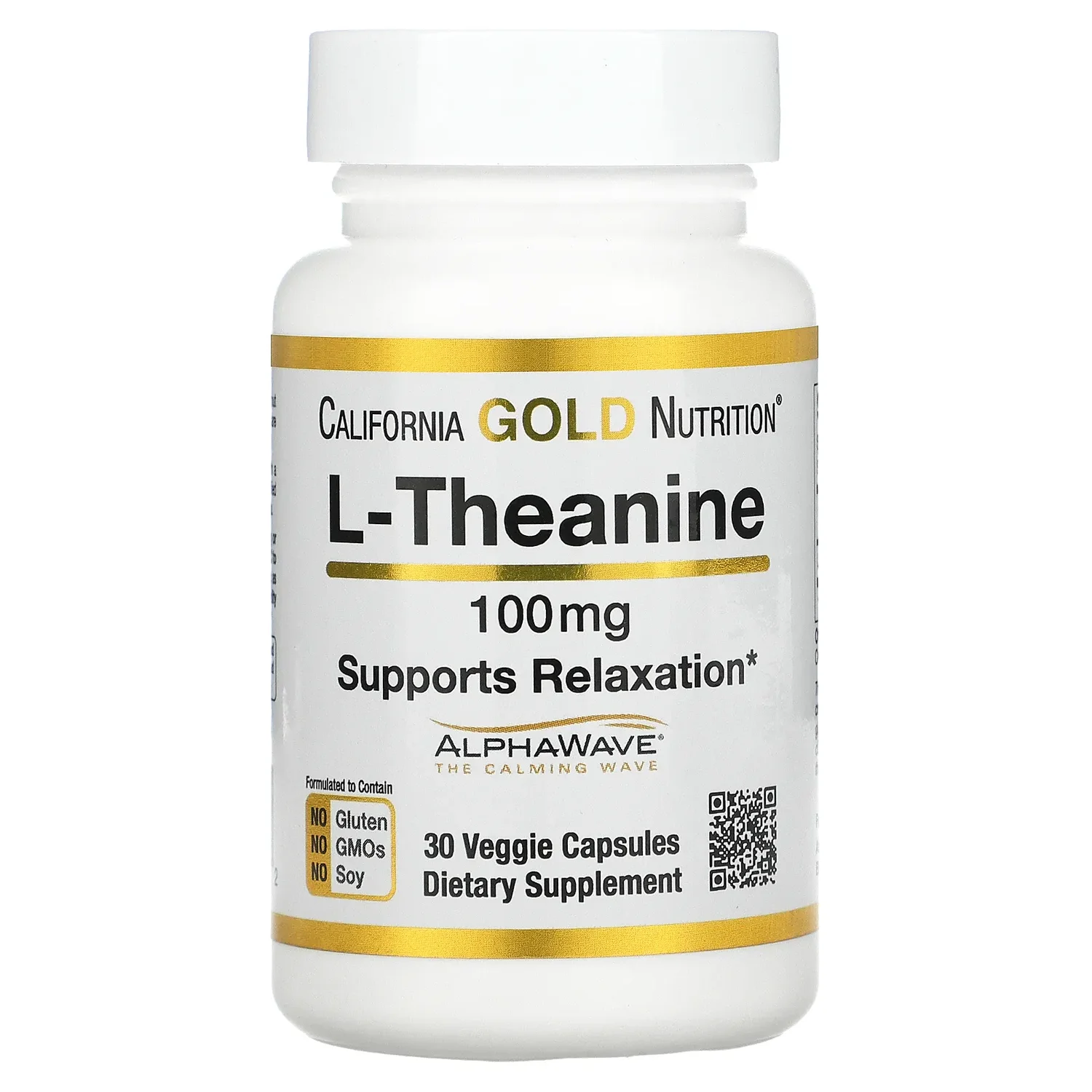 

L-Theanine Capsules 100 Mg 30 Vegetarian Supplement Supports Healthy Mood & Improves Focus Relieves Stress