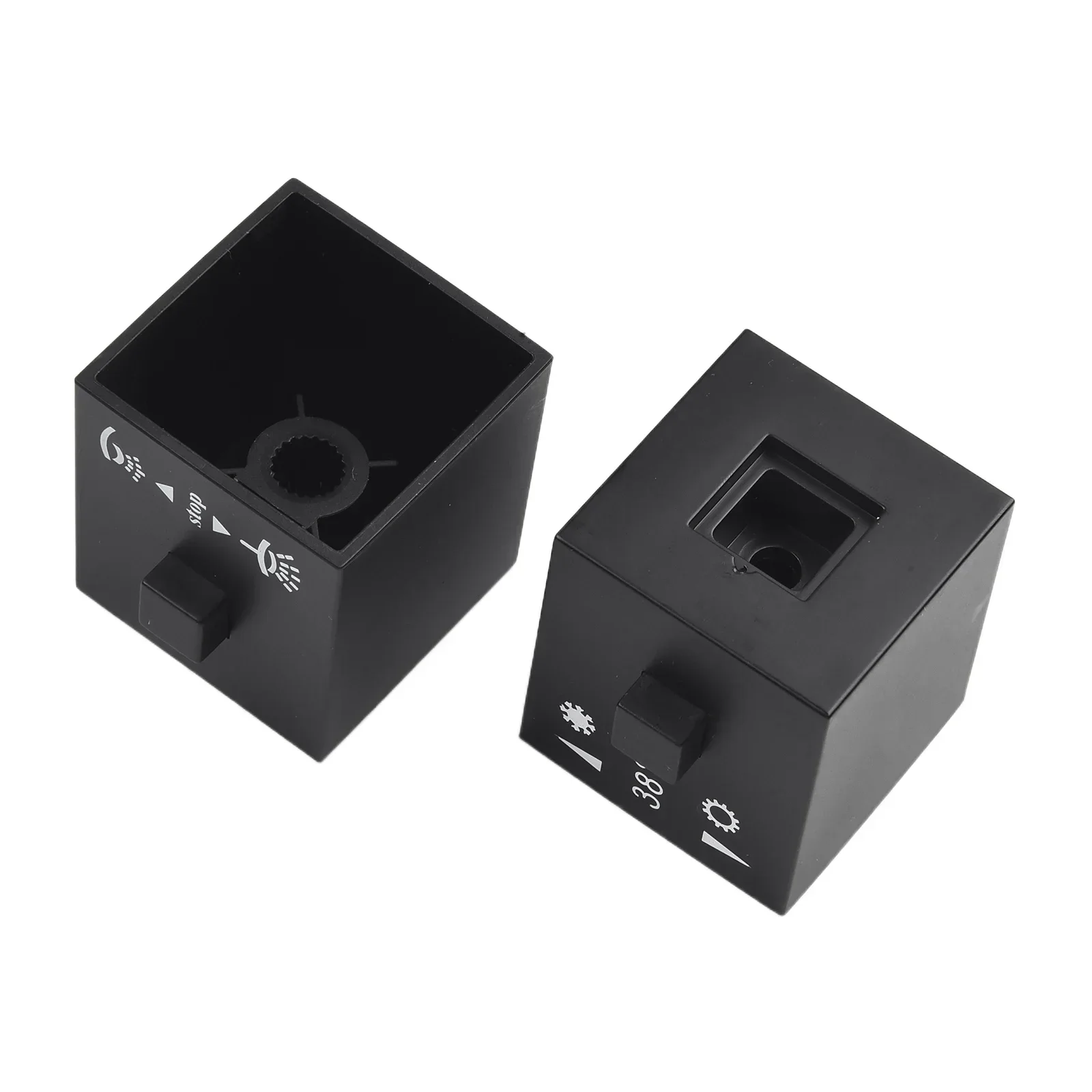 1 Pair Square Shower Temperature Control Handle Knob Black Thermostatic Handle Shower Bathroom Parts