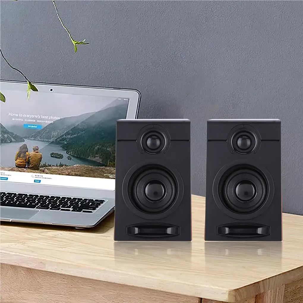 2 Pcs Computer Subwoofer Speaker Music Player Tool Multimedia Speakers PC Gaming Supply Widely Usage Sound Box Household Studio
