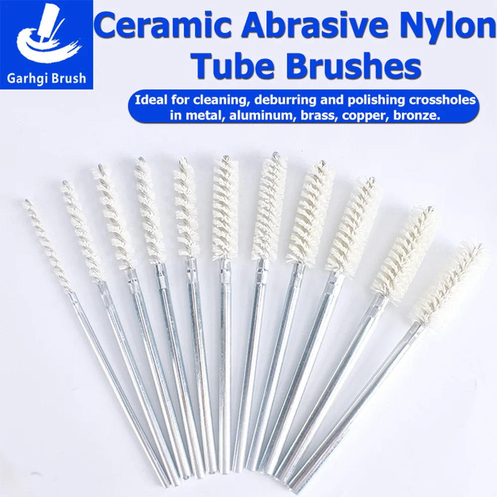 Ceramic Abrasive Nylon Tube Brushes for Surface Prep and Polishing