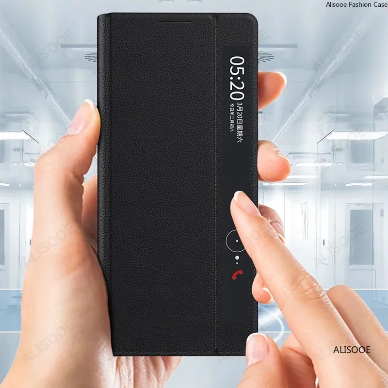 Luxury Leather Smart View Flip Cover for Honor Magic VS 2 - Premium Protection
