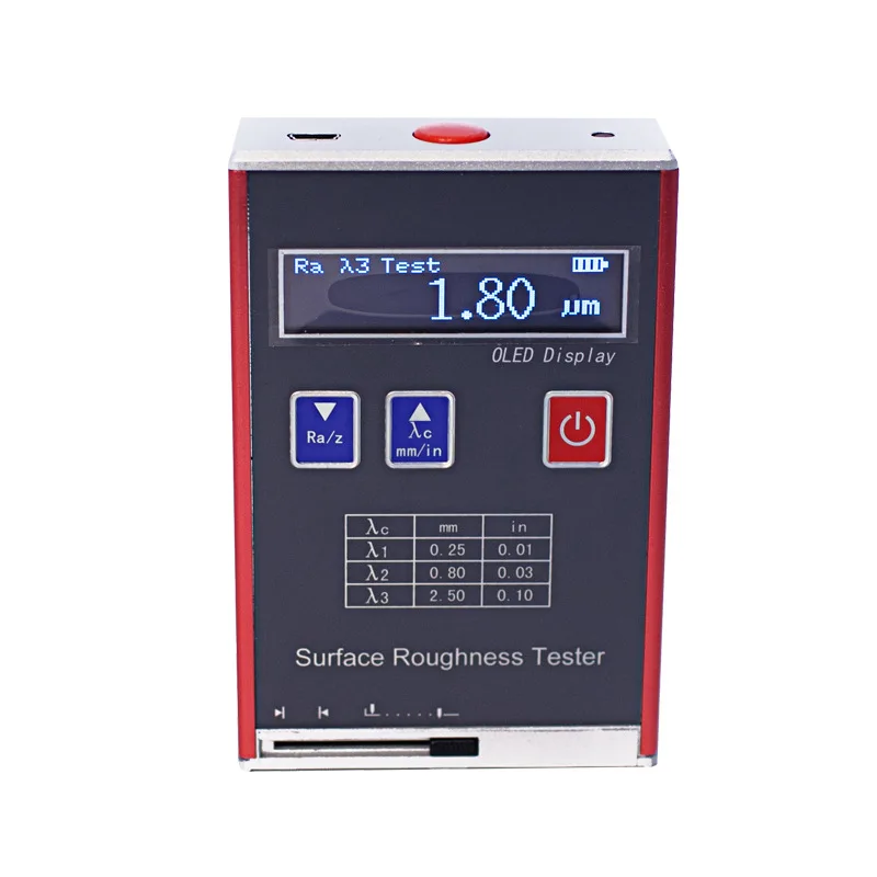 Digital Pocket Surface Roughness Tester Meter (RaRzRq Rt) 1.25mm 4.0mm For Materials Surface Test Customizable