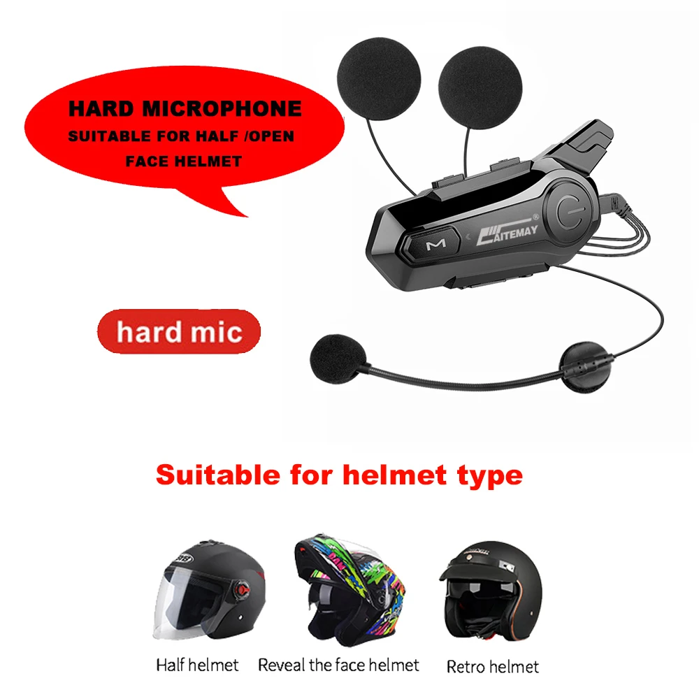 X1 Plus Bluetooth Intercom Motorcycle helmet bluetooth headset for 2 Rider  intercomunicador Moto Interphone Headset Wireless