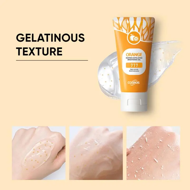 Body Scrub Gel 50g Gentle Orange Facial Scrub Body Cleansing Gel Face Deep Cleansing Products Lightweight Dead Skin Remover