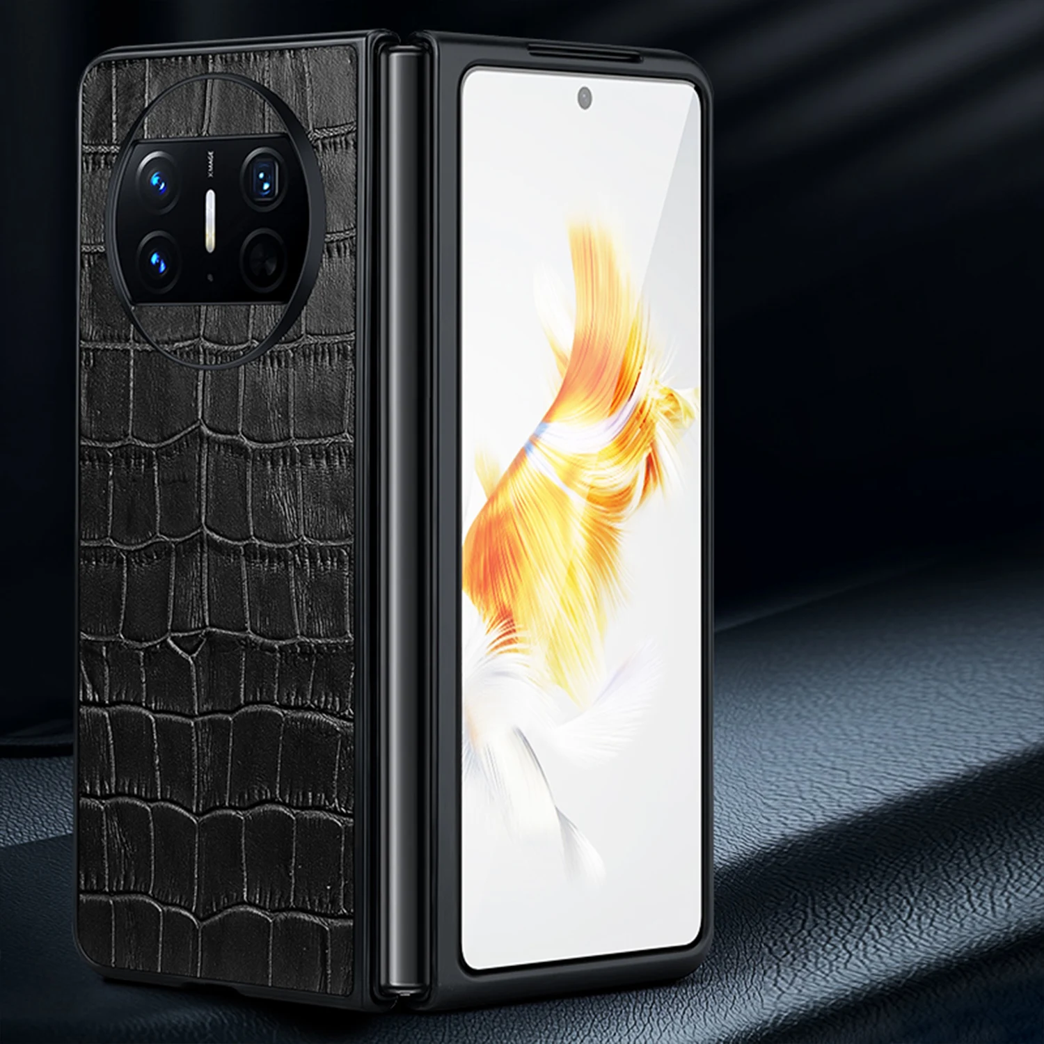 

Роскошный складной чехол из натуральной крокодиловой кожи для Huawei Mate X3