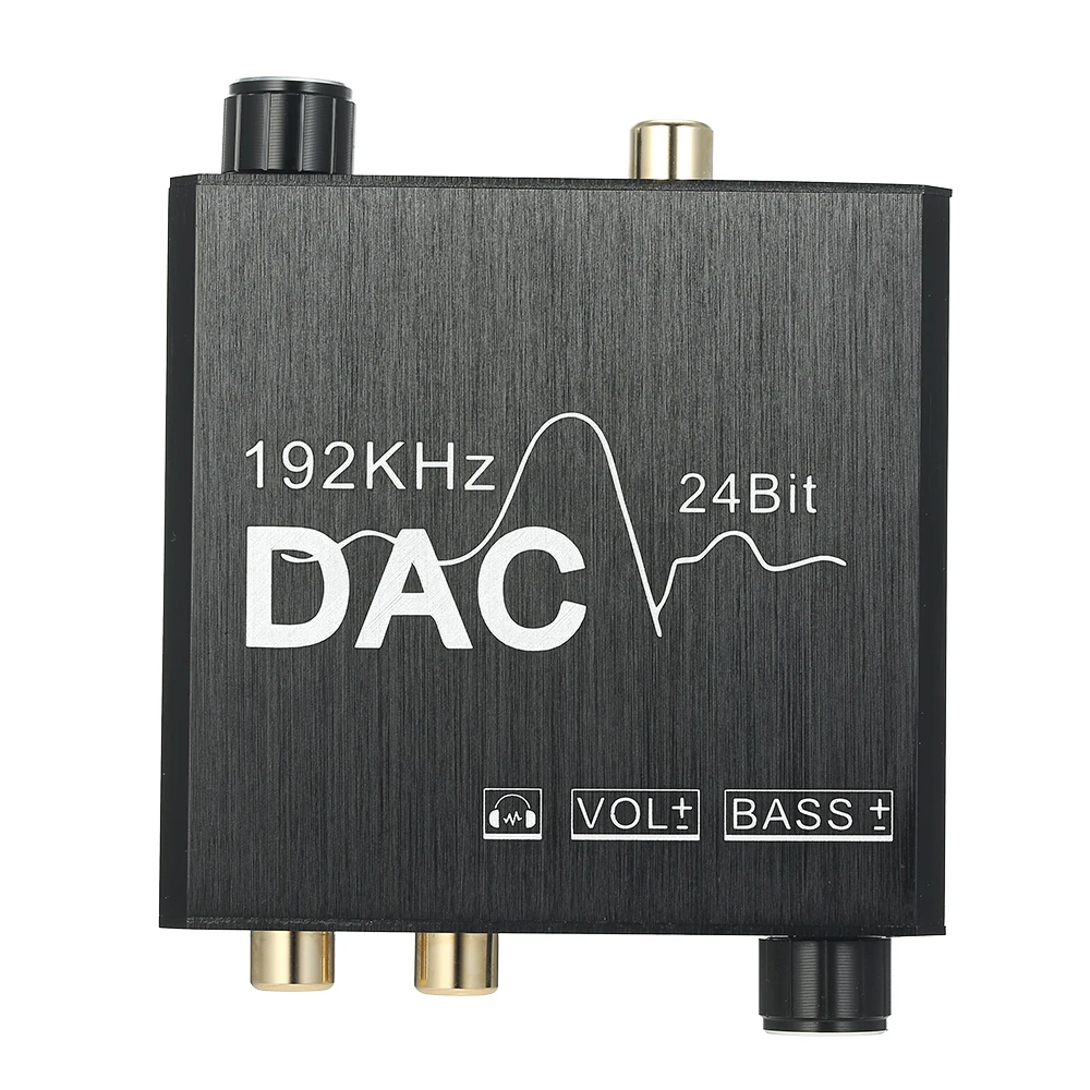 Audio Converter Digital to Analog Audio Converter 192kHz 24bit Optical Coaxial Input 3.5mm Output Adapter