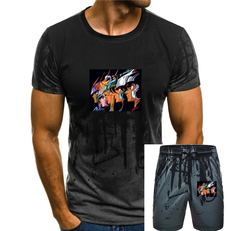 New Saint Seiya Pegasus Phoenix Retro Cartoon Men T-Shirt Nera Taglia S A 3Xlhip Hop Manica Corta