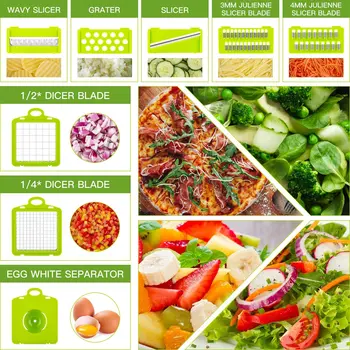 14 In 1 Multifunctional Vegetable Cutter Slicer With Basket Potato Chopper Carrot Grater Slicers Gadgets Kitchen Accessories 3