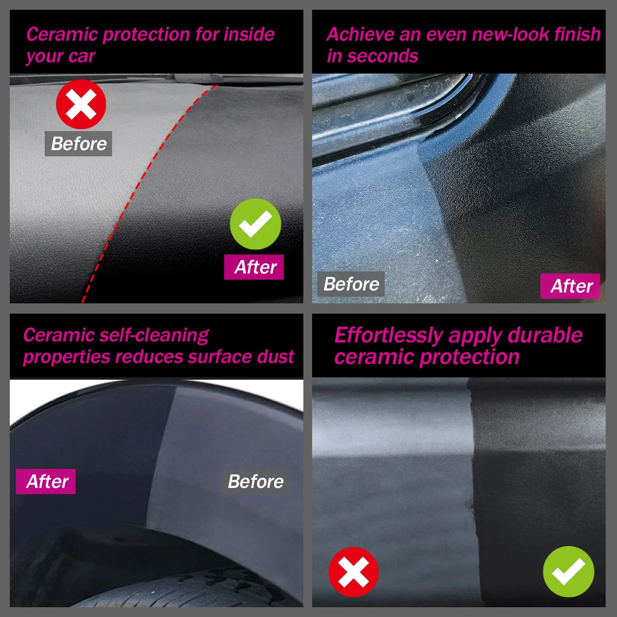 Flamingo F135 300ml Plastic Restorer Car Plastic Restore Coating Agent Exterior Repair Clean Refresh Restoration Black Shine auto ceramic coating liquid