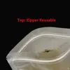 Food Grade Zip Lock Bag 100pcs Matte Transparent Zipper Resealable Plastic Pouch - Self-sealing Packaging for Underwear / Snacks 2
