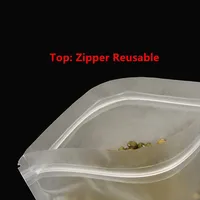 Food Grade Zip Lock Bag 100pcs Matte Transparent Zipper Resealable Plastic Pouch - Self-sealing Packaging for Underwear / Snacks 2