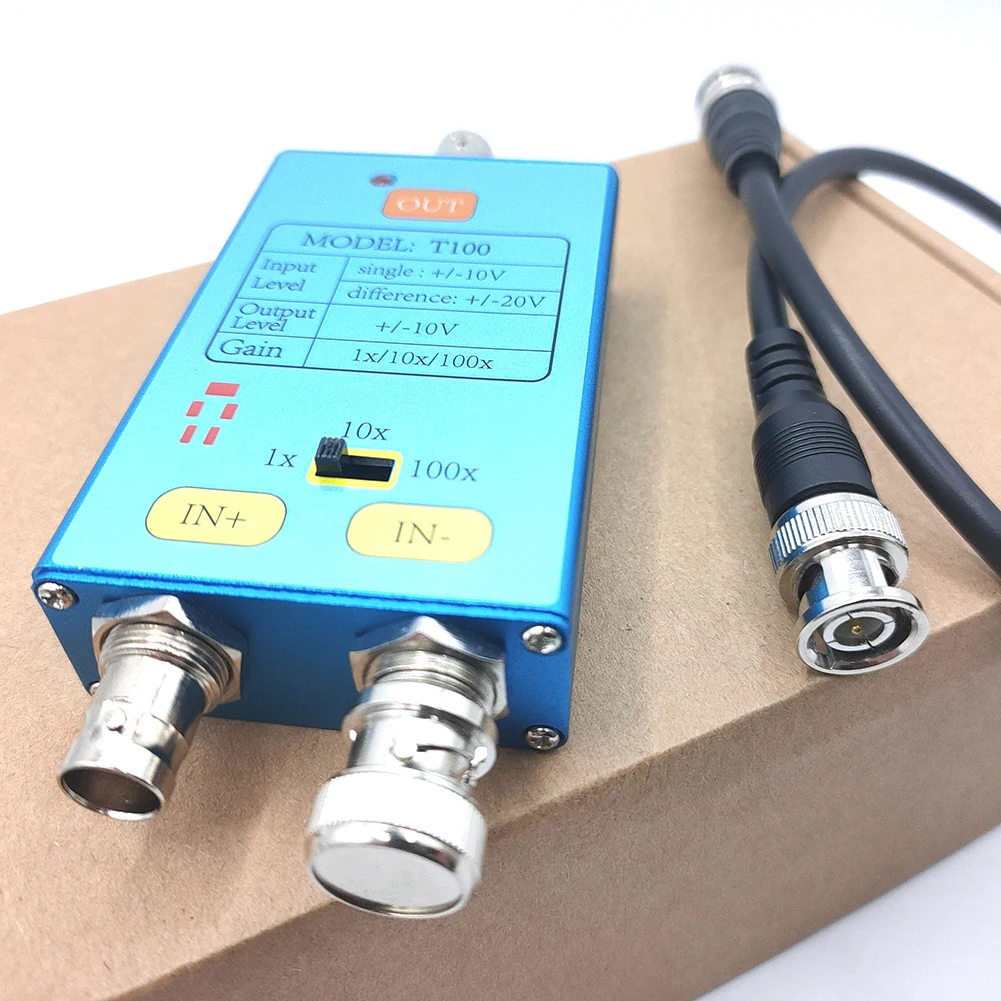 10M Bandwidth Oscilloscope Battery Powered 1/10/100X Differential Probe Oscilloscope Accessories Low Noise Electronic Measuring