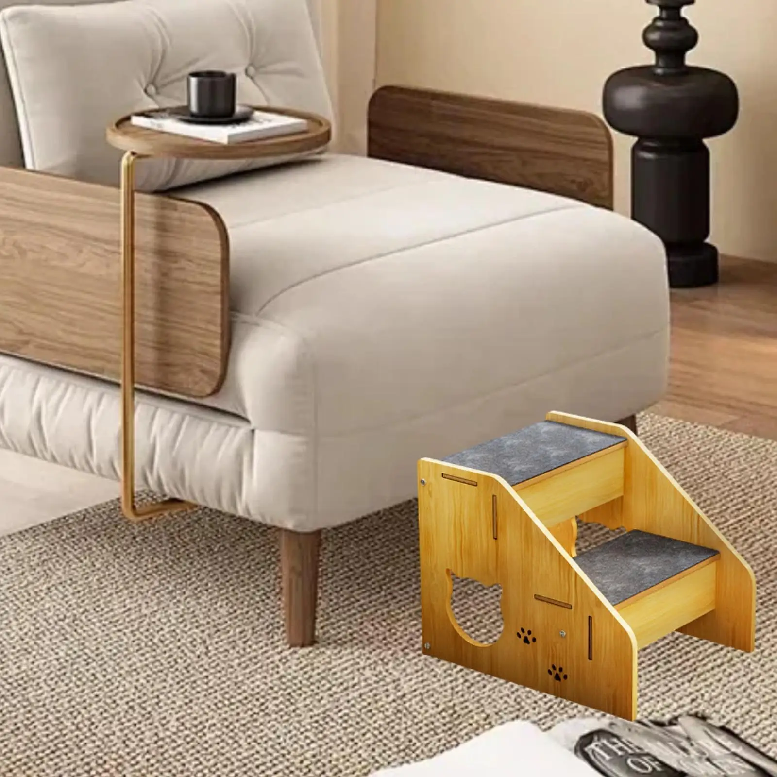 Wooden Pet Stairs 2 Step Dog Ladder for Small Dogs Cats Puppy Older Animals Safety Ramps House Sofa Climbing Aids Pet Supplies Wooden Pet Stairs 2 Step Dog Ladder for Small Dogs Cats Puppy Older Animals Safety Ramps House Sofa Climbing Aids Pet Supplies