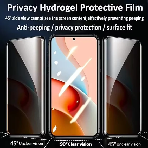 Premium Privacy Hydrogel Film Screen Protector - Anti-Spy Technology (1-3 Pack)