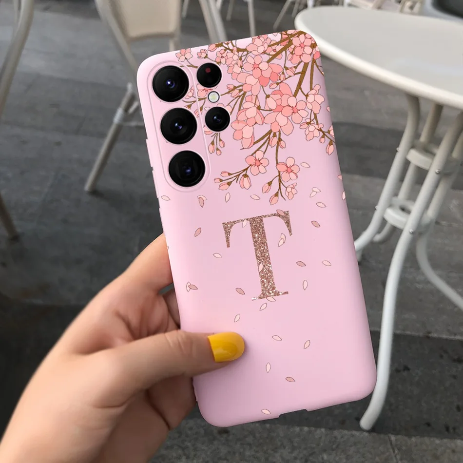 Chic 26 Initial Letter Soft Silicone Phone Case - Fashionable Back Cover