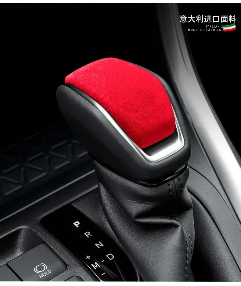 For New Toyota RAV4 Wilander Alcantara Suede Car Gear Shift Knob Cover Interior Trim Shift Collars Handle Protector Accessories detail image 12