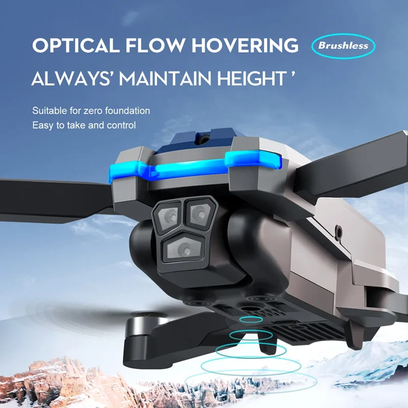 S8S RC 드론, 8k 전문 항공 사진, 3 카메라 광학 흐름, 360 ° 장애물 회피 접이식 쿼드콥터 장난감