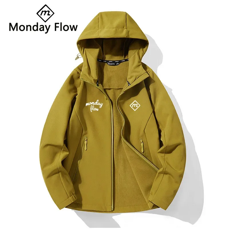 

Mondayflow Golf Clothing Men's Long Sleeve Jacket 23 Winter Women Stand-up Collar Jacket Golf Sports Waterproof Golf Jackets