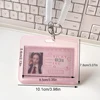 SKYSONIC Pink Kpop Photo Card Holder Anti-lost Keychain 3 Inch Transparent Idol Protective Case Bag Bus Cards Sleeves Supplis 4