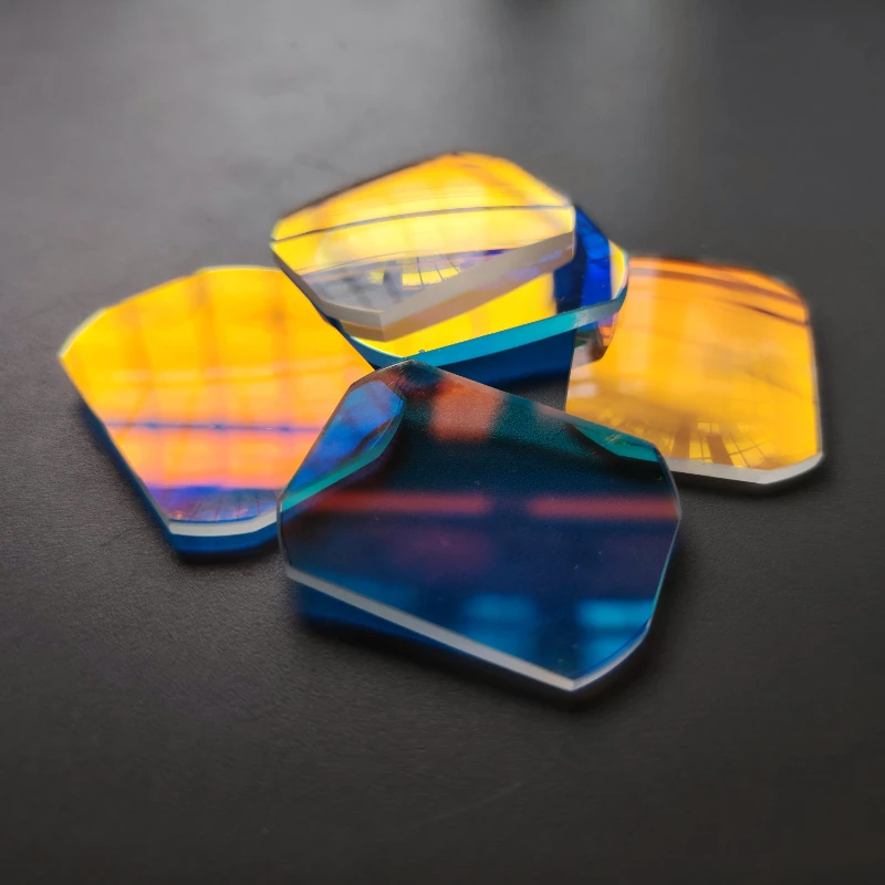 Description Picture 4 of item5Pcs Defective 30x39mm Concave-Convex  Lens Half Reflect Transmission Aspheric Laser Lens Beautiful Coating Prisms Stained Glass