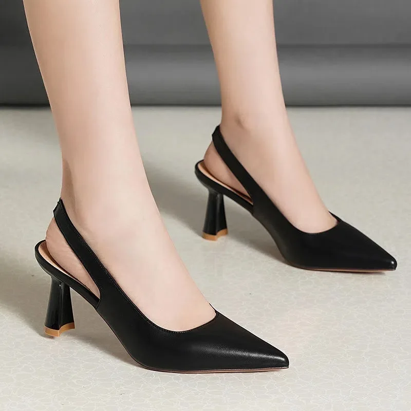 Women Pumps New High Heels Shoes Silver Slingback Heels Luxury Woman Wedding Bride High Heels Shoes Spring Autumn Ladies Shoes