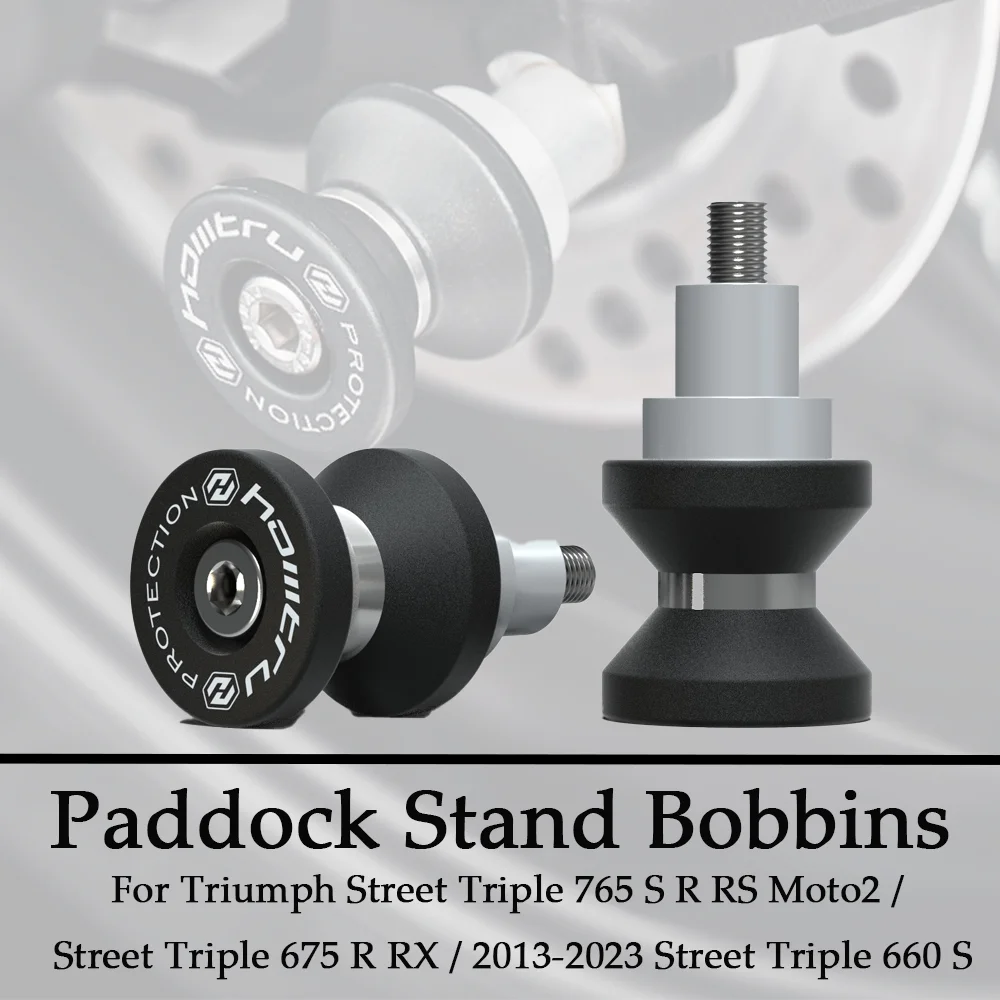 

For Street Triple 765 S R RS Moto2 / Street Triple 675 R RX / 2013-2023 Street Triple 660 S Paddock Stand Bobbins
