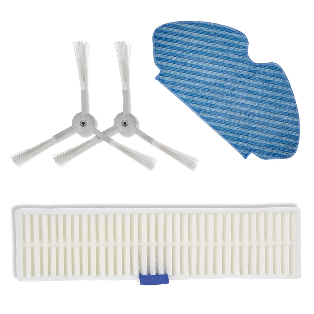 

1Pc Mop Cloth & High Efficiency Filter For Rowenta ZR740003 For Explorer 60 Robot Vacuum Cleaner With 2Pcs Side Brushes