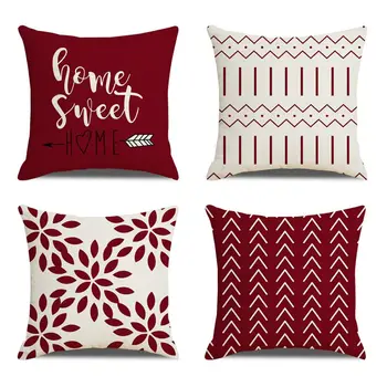4PCS Throw Pillow Covers 18x18Inch Decorative Pillow Covers Soft Navy Blue Pillowcases for Couch Sofa Bed Home Boho Decor Accent 4
