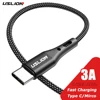 USLION-Câble Micro USB Type-C 3A pour Recharge Rapide et Transfert de Données, Cordon de Chargeur pour Téléphone Portable Xiaomi 12 11 Samsung S22 POCO M5 Redmi