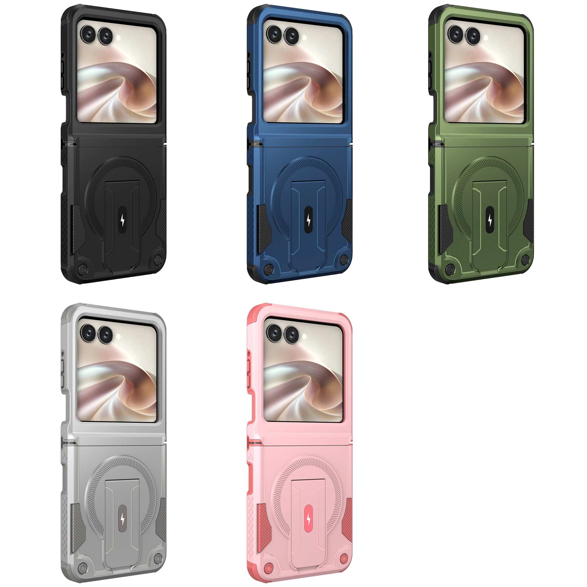 Mecha Magnetic Shockproof Slim Cover with Invisible Bracket and Hinge Protection