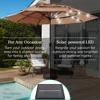 10ft 3-Tier Solar Patio Umbrella, Outdoor Market Sun Shade for Backyard, Deck, Poolside w/ 24 LED Lights, Tilt Adjustment 3