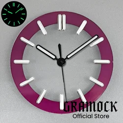 Transparent & Luminous Starry Night Watch Dial - 31.5mm/29mm - 29mm NH34 to NH72 (Pink 01)