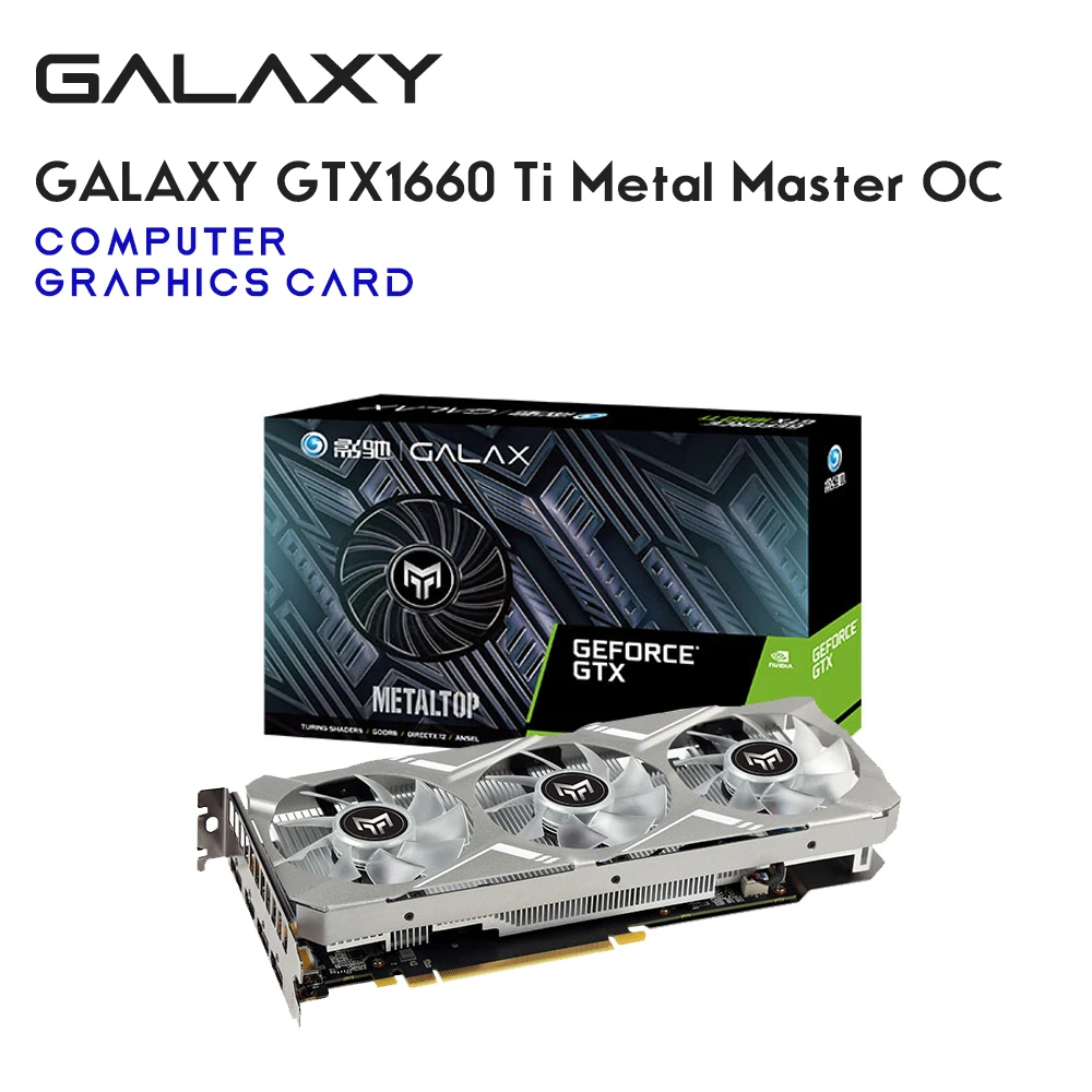 GALAXY NEW GTX 1660 1660 Super Ti 1660S 6G GAMING Graphic Card GDDR6 6G 192Bit Video Cards GPU CPU Motherboard placa de video gpu pc