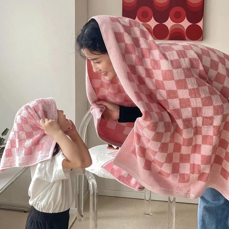 Buffalo Plaid Towel Checkerboard Face Towels for Bathroom Retro Plaid Hand Towel Kids Absorbent Square for Hair Home Hotel